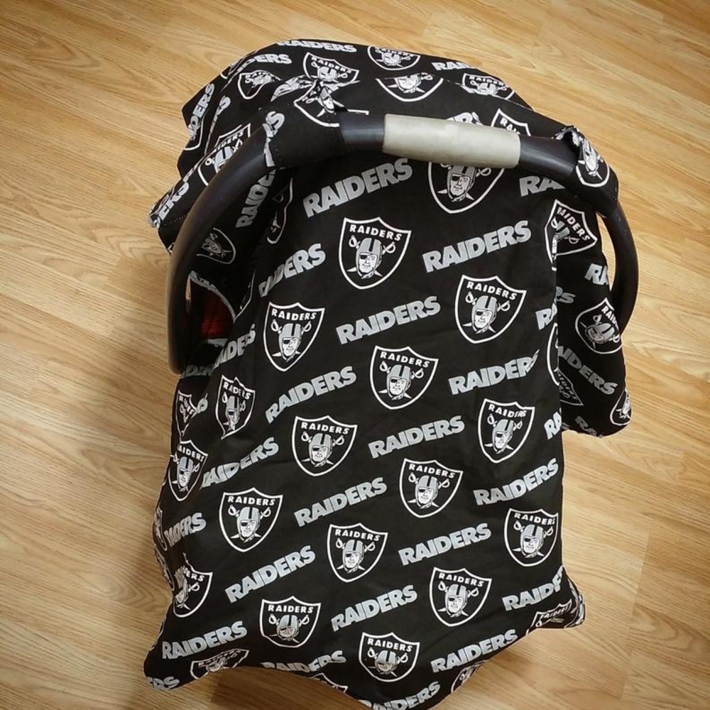 Raiders infant car seat cover